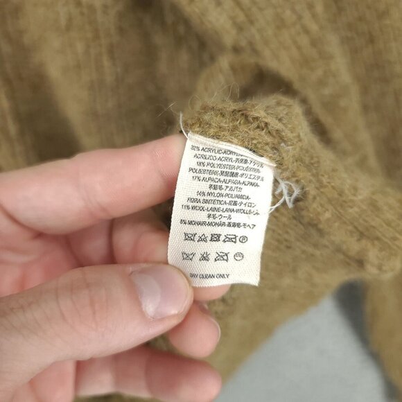 Free People Sweater Womens Xl Brown Cardigan V Neck Long Sleeve - Picture 5 of 8